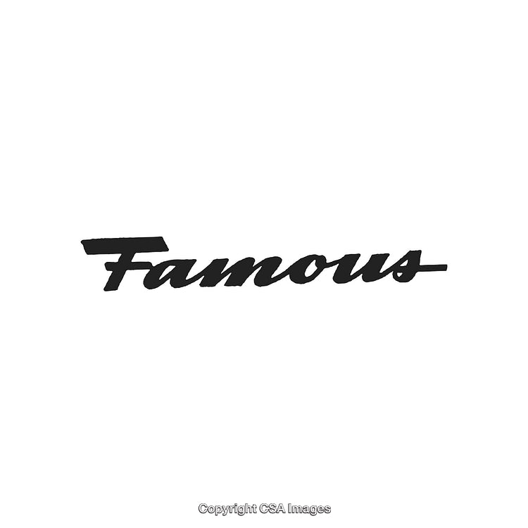 Black Decorative Famous Logo Design on a Clean White Background
