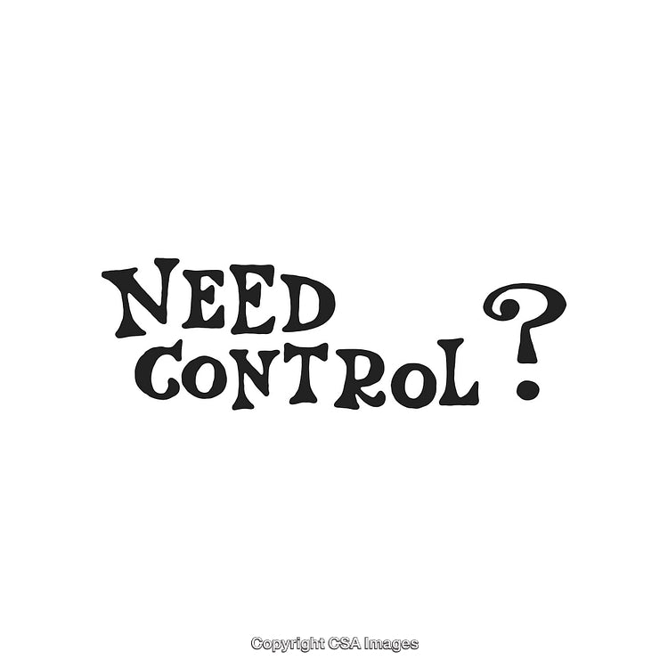 Stylized Text 'Need Control' Posed as a Bold Question