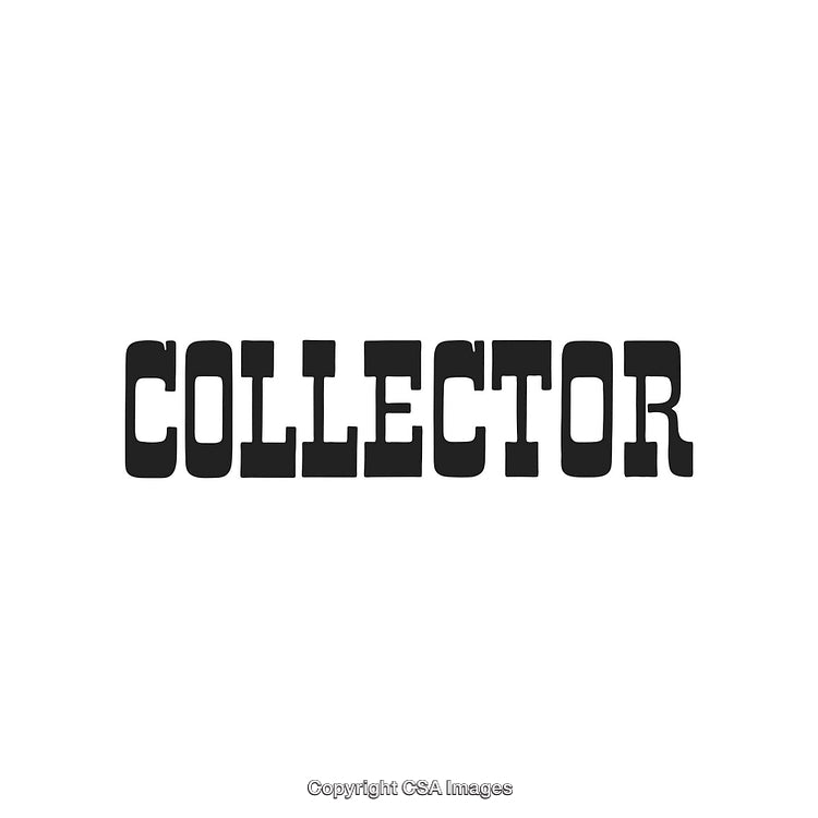 Vintage Typography Display Featuring The Word 'Collector' in Black on White