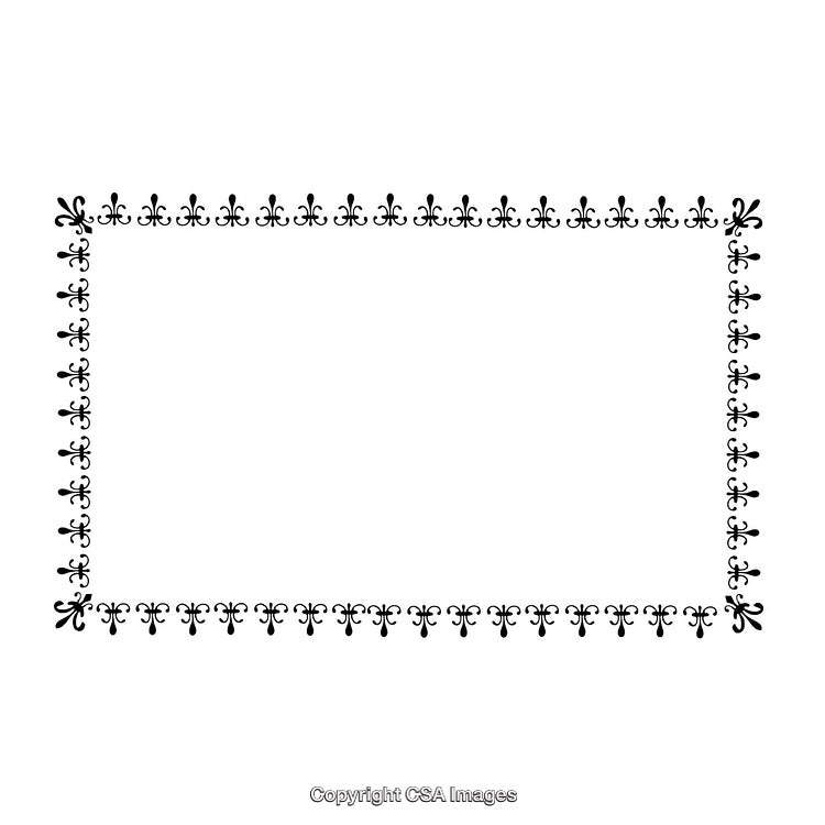 Elegant Black And White Border Design With Ornamental Pattern Detail