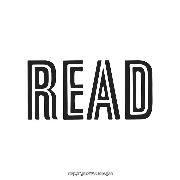 Bold Black and White Typography with the Word "Read" Highlighted