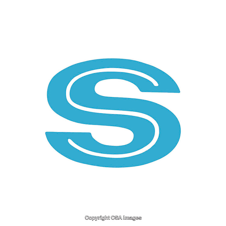 Blue Stylized Letter S Logo Design on a White Background