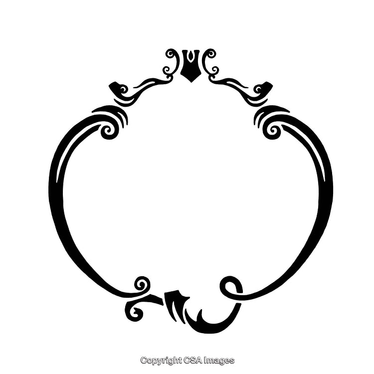 Elegant Black and White Decorative Ornamental Frame Design