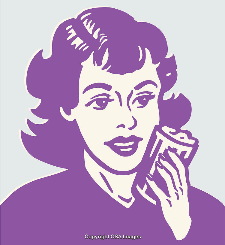 Retro Style Woman Holding a Diner Napkin in Pop Art Design