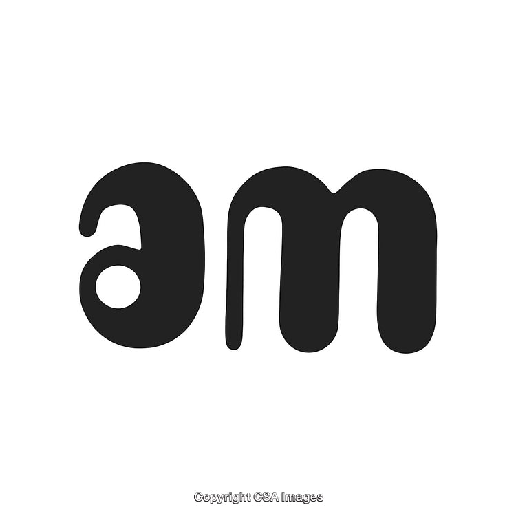 Creative Abstract Letters 'AM' in Bold Artistic Typography