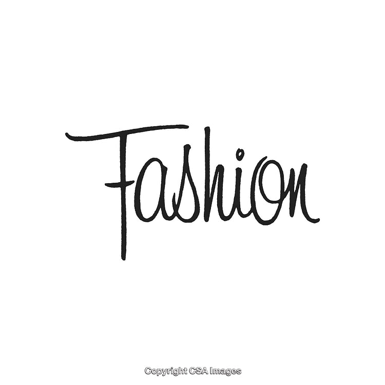 Elegant Handwritten Fashion Typography on Clean White Background
