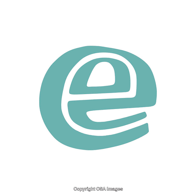 Stylized Teal Letter E Logo on a White Background