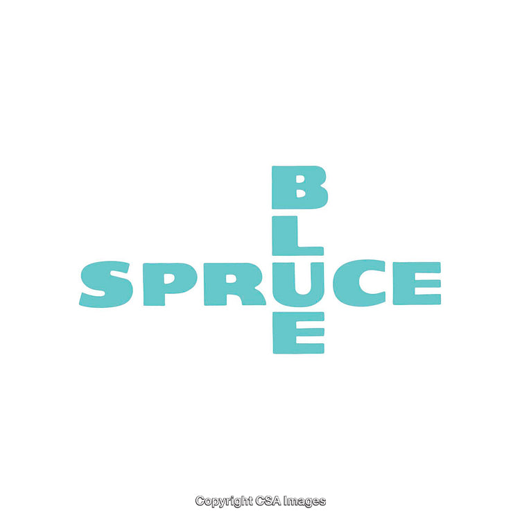 Abstract Text Design Featuring Blue Spruce in Stylish Typography