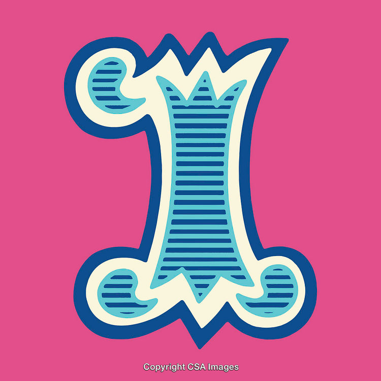 Vibrant Artistic Illustration of the Number One in Retro Style