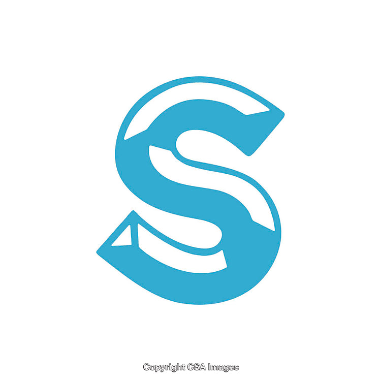 Blue Stylized Letter S Design with a Modern Glossy Effect