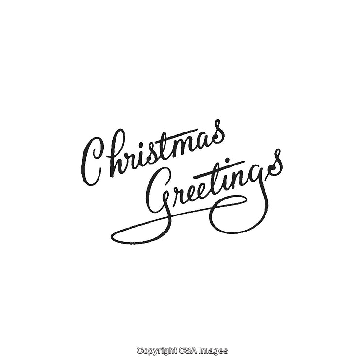Elegant Handwritten Christmas Greeting Text Black on White