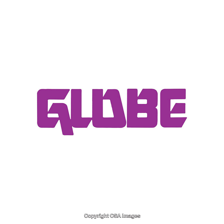 Purple Graphic Wordmark Design on a White Background with Bold Typography