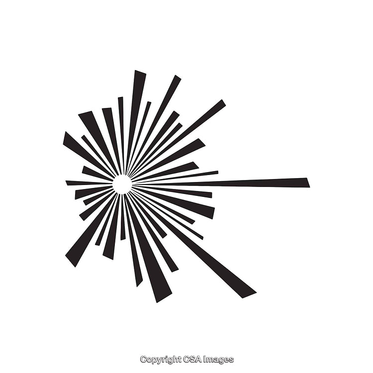 Abstract Black And White Radial Design With Bold Geometric Lines