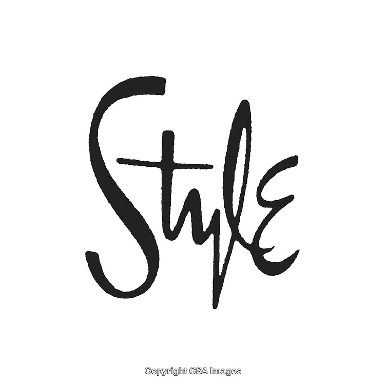 Elegant Handwritten Black Typography Highlighting the Word 'Style' on White Background