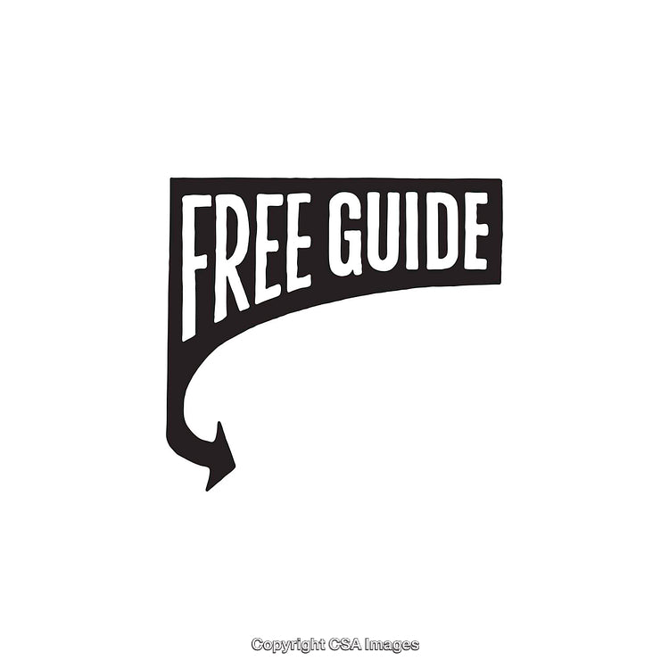 Black and White Free Guide Banner with Arrow Design