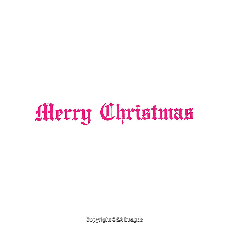 Pink Lettering Displaying Merry Christmas on White Background