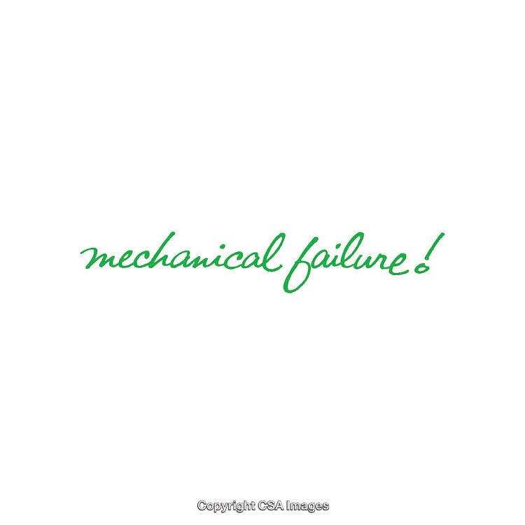 Green Handwritten Calligraphy Depicting the Phrase Mechanical Failure