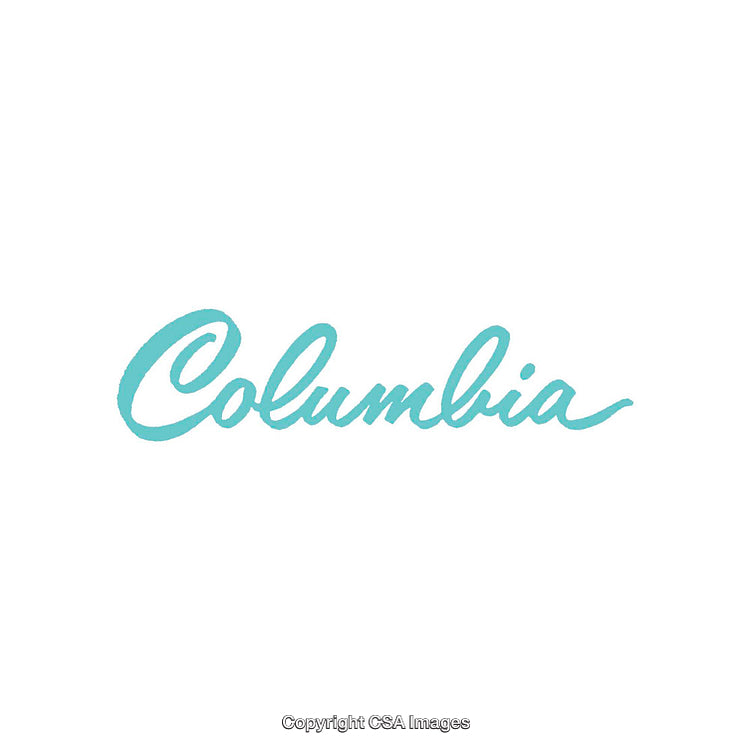 Elegant Typography of 'Columbia' in Stylish Script Font on White Background