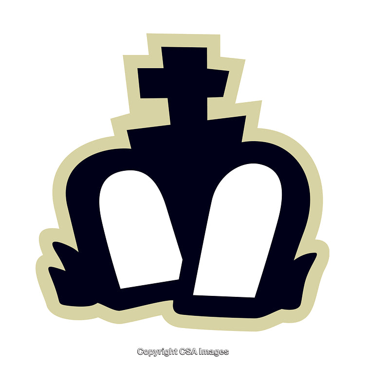 Illustration of a Crown and Tablets Symbolizing Authority and Heritage