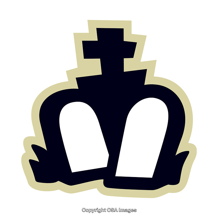 Illustration of a Crown and Tablets Symbolizing Authority and Heritage