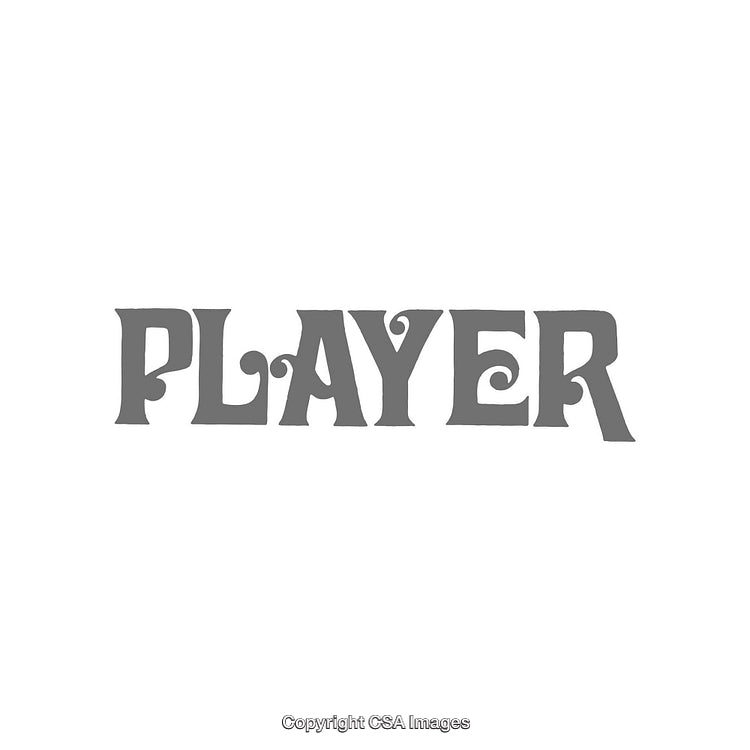 Stylized Vintage Typography with the Word Player in Decorative Font