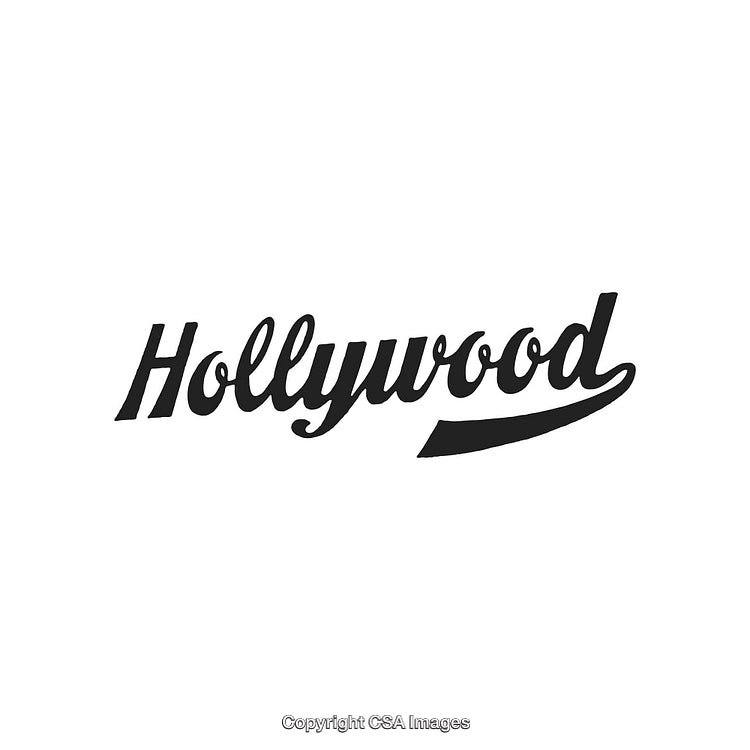 Vintage Hollywood-Themed Typography in Retro Script Font Style