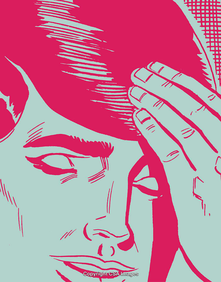 Vibrant Illustration of Person in Graphic Artistic Style with Expressive Lines