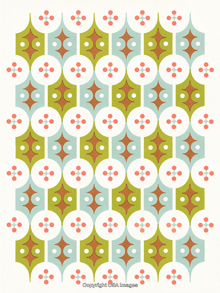 Seamless Retro Geometric Pattern in Vibrant Colors
