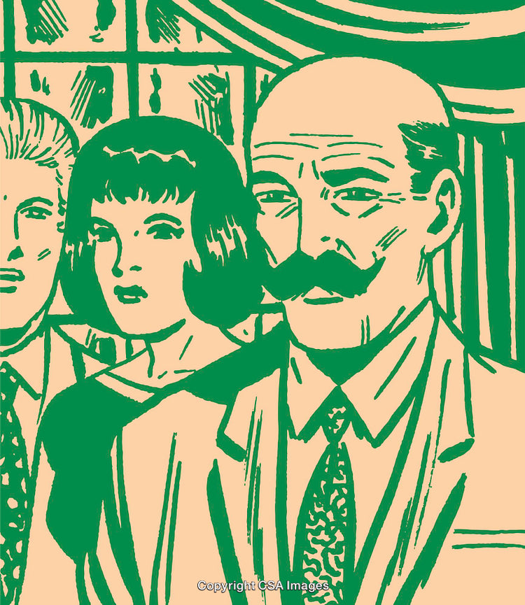 Retro Illustration of Group of Characters with Vintage Style Aesthetic