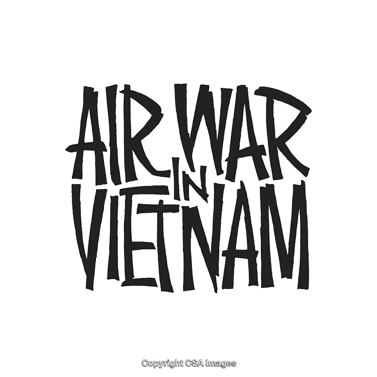 Black Typography Design Representing the Concept of Air War in Vietnam