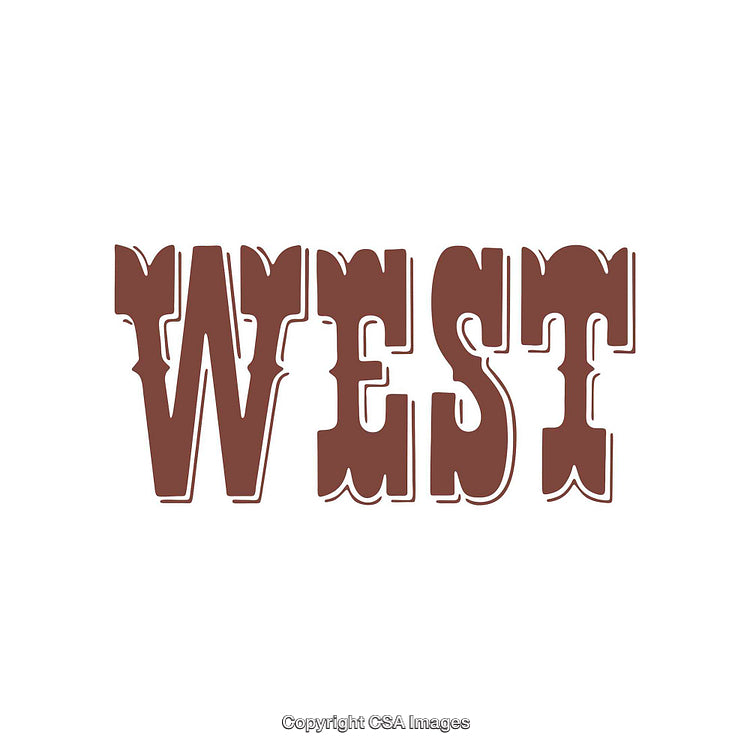 Western Style Text Design Featuring Rustic Bold Lettering Style