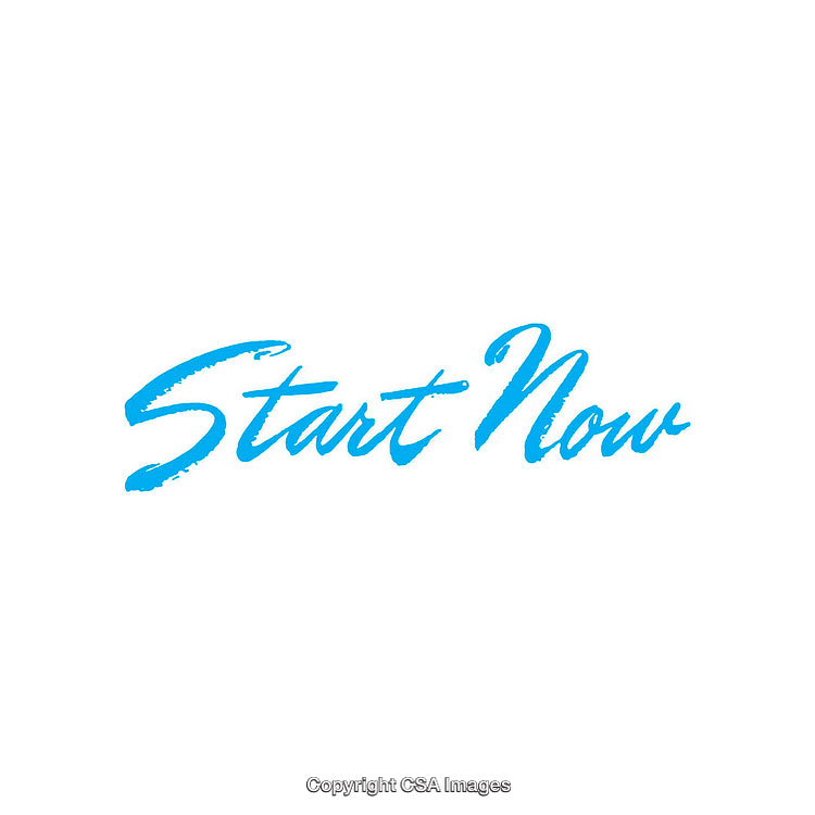 Bold Inspirational Text Design Encouraging Action in Blue on White Canvas