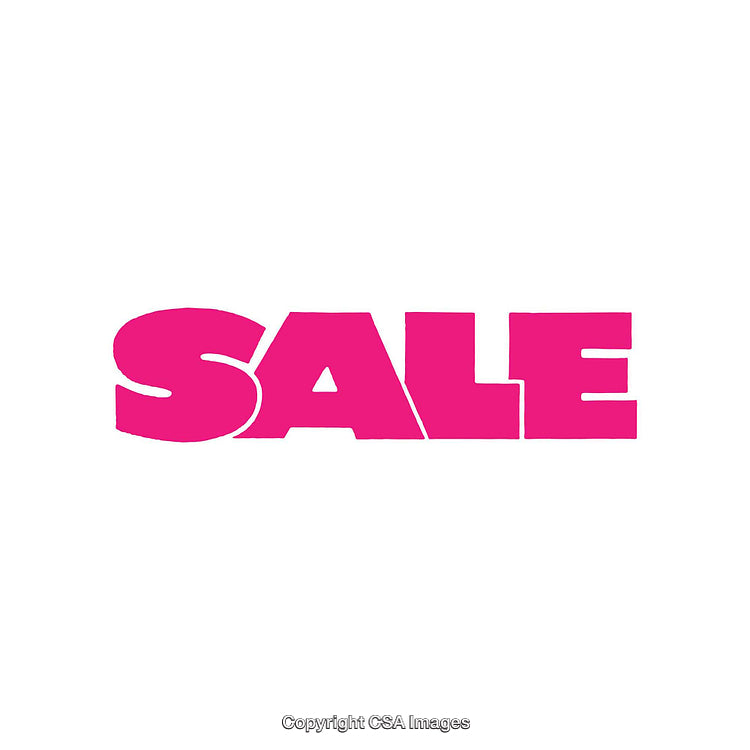 Bright Pink Sale Sign on a Clean White Background