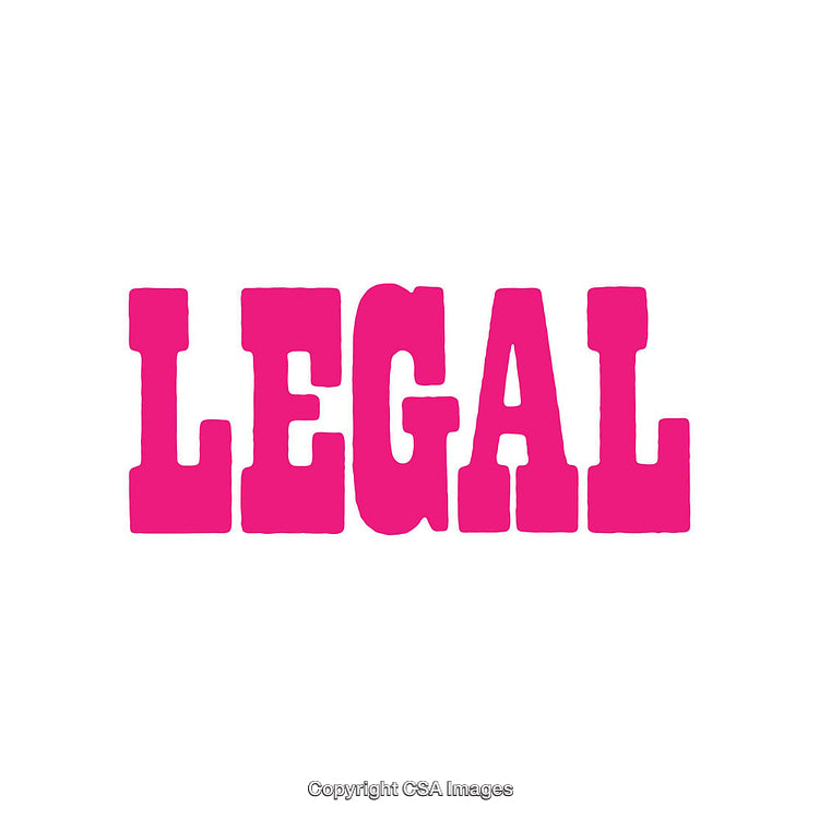 Pink Bold Text Depicting the Word LEGAL in Capital Letters