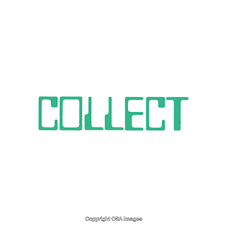Minimalistic Green Word Collect on a White Background Graphic Design Element