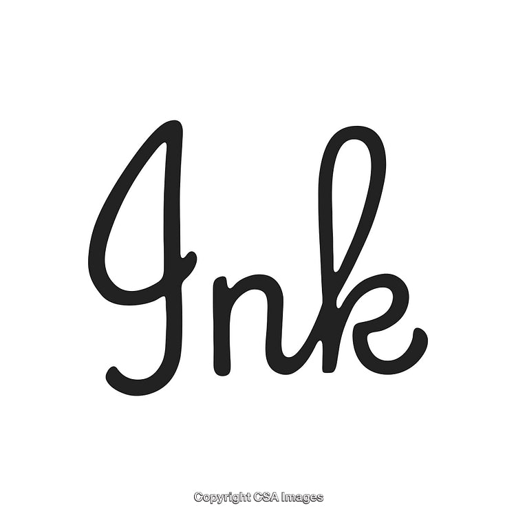 Elegant Hand-Drawn Ink Word Art in Minimalist Design Style