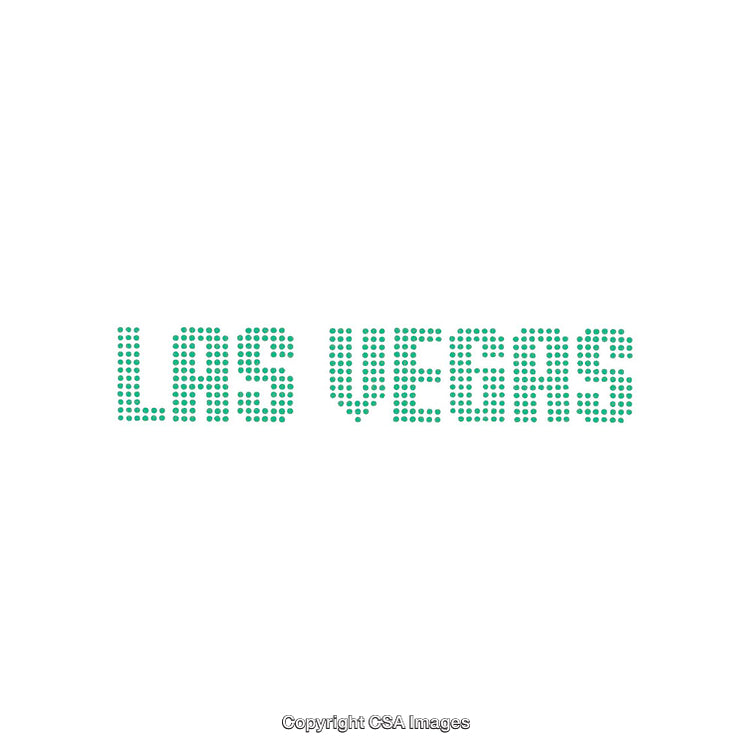Las Vegas City Name in Modern Dot Effect Typography