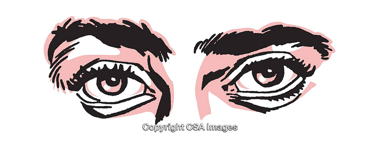 Illustrative Abstract Eyes Artwork with Expressive Colors and Bold Design