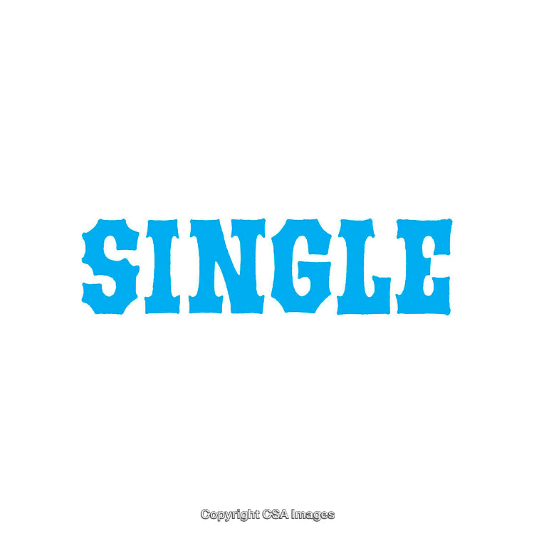 Bright Blue 'Single' Typography on a Plain White Background