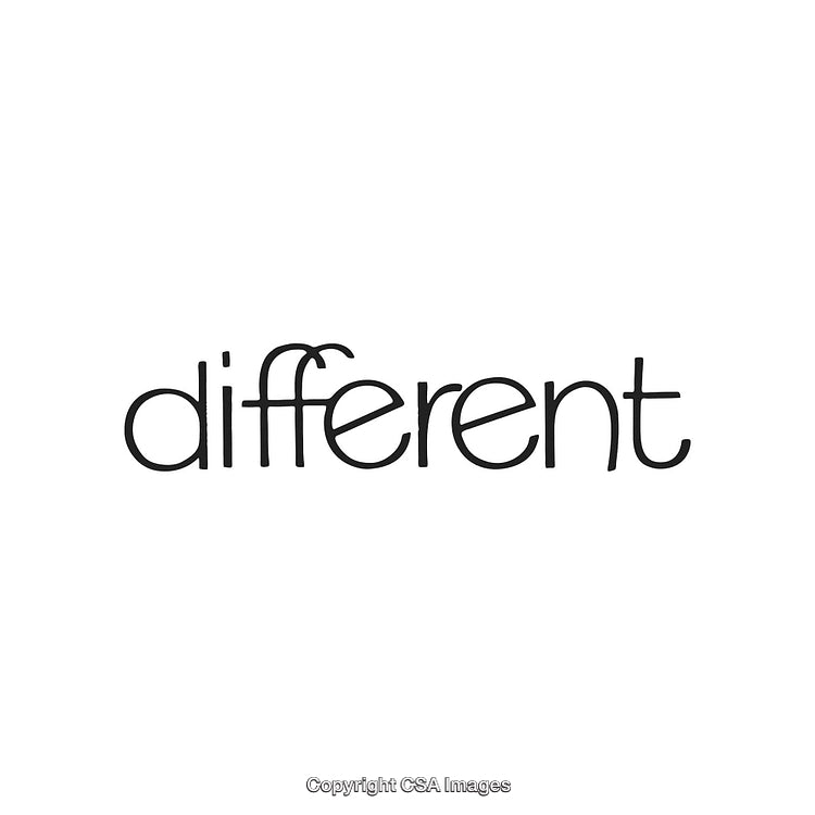 Unique Typography with Black Cursive Lettering on White Background