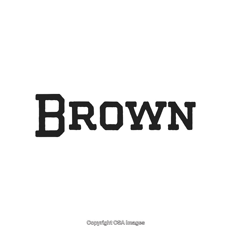 Brown Text Illustration Stylized in Block Lettering on a Plain White Background