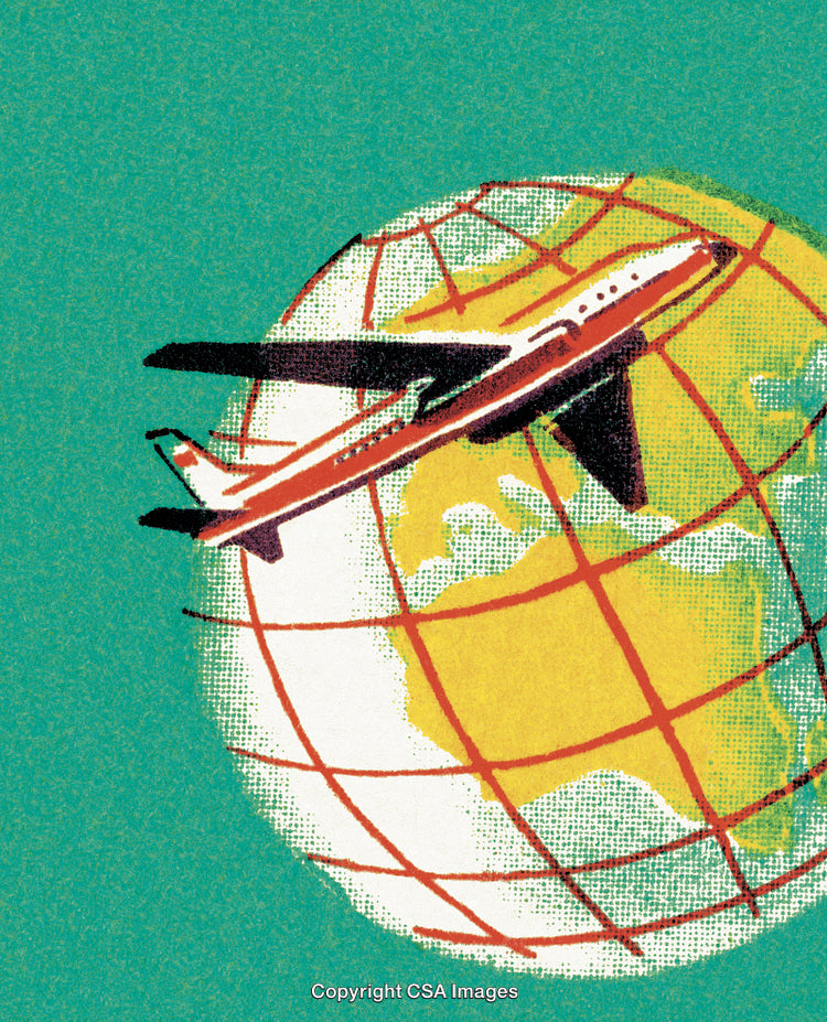 Airplane Circling the Globe