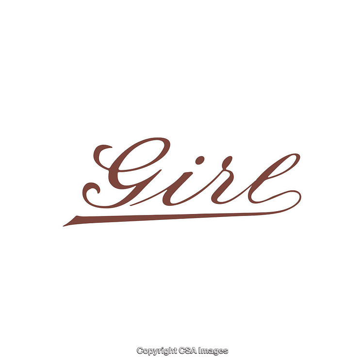 Elegant Script Text Depicting the Word Girl in Stylish Design