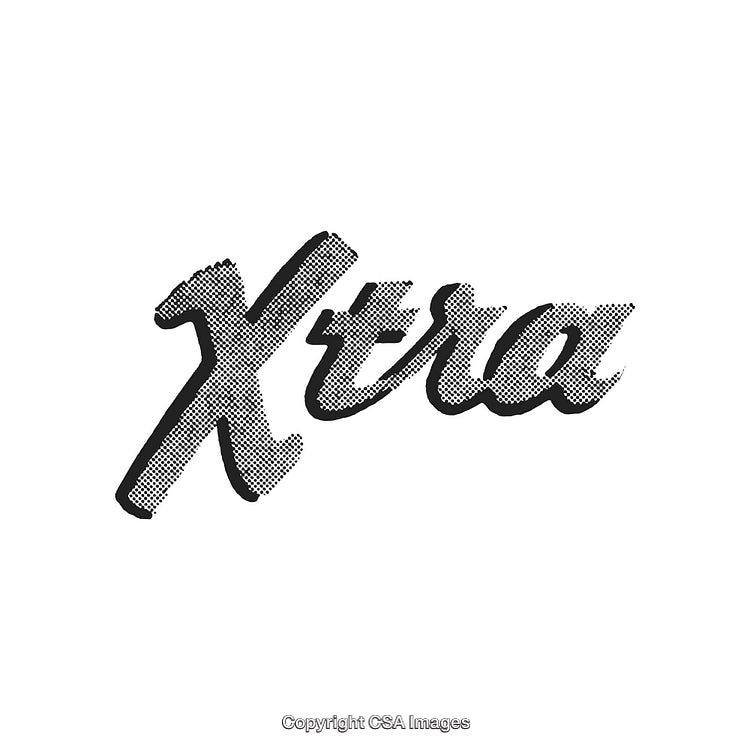 Halftone Style Text Illustration with Calligraphy-Like Font on White Background