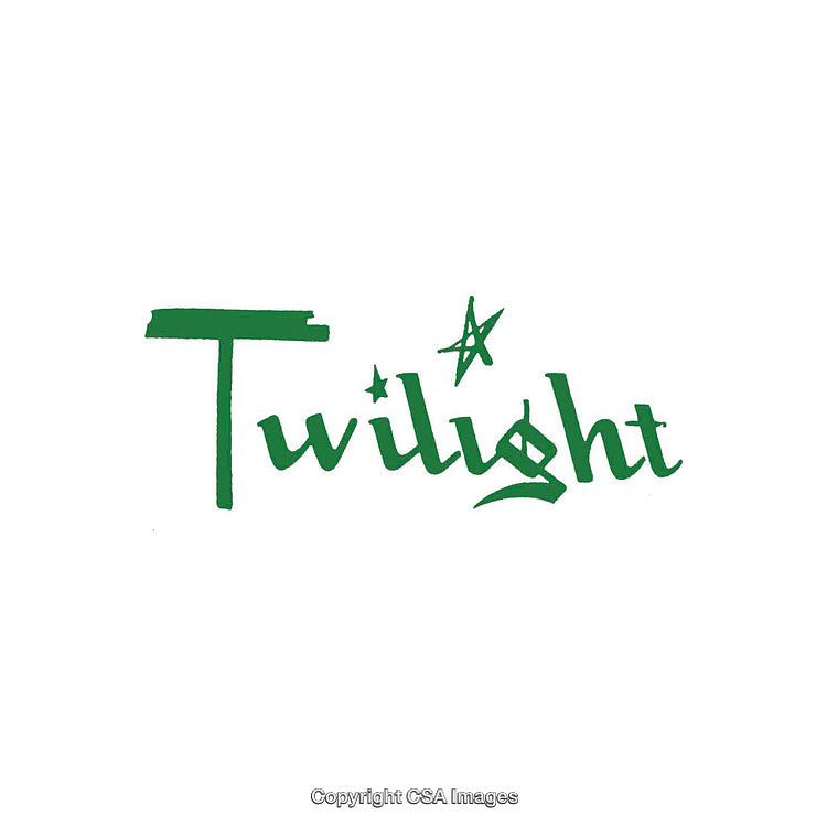 Green Stylized Text with Star Elements on a White Background