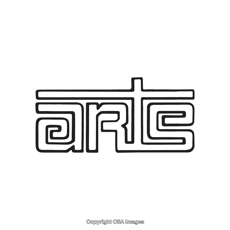 Abstract Line Art Typography Featuring Modern Artistic Design