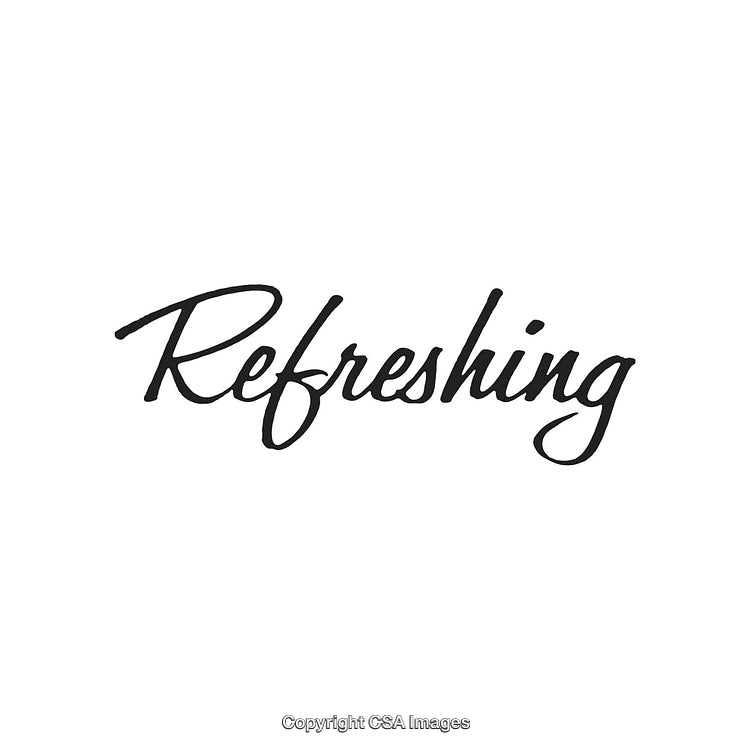 Refreshing Calligraphy Text in Elegant Black Font on White Background