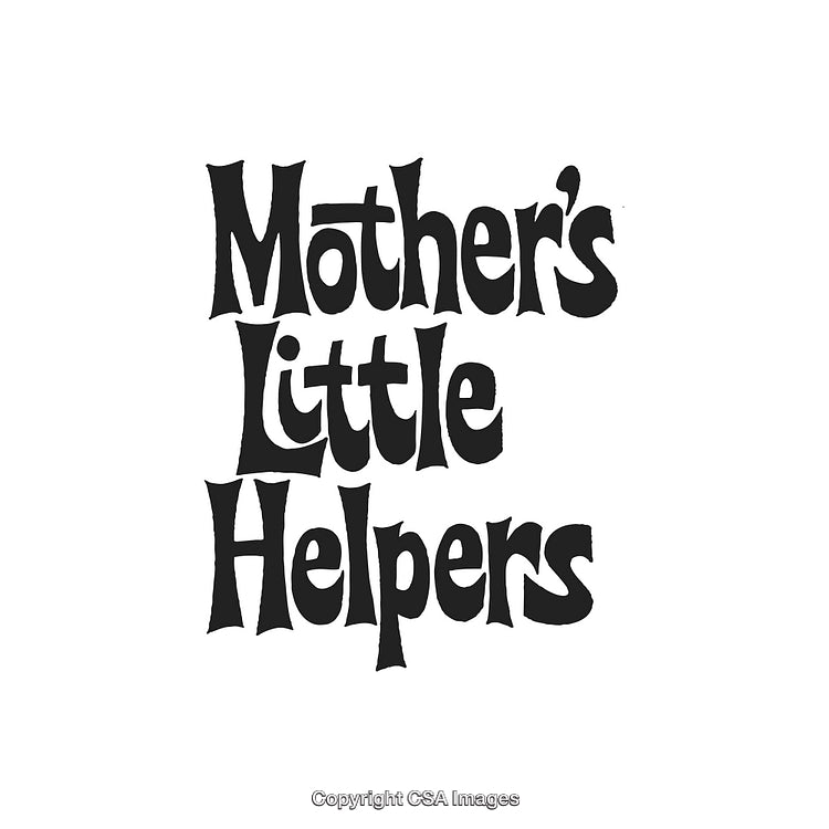 Mother's Little Helpers Text in Playful Retro Style Typography Design