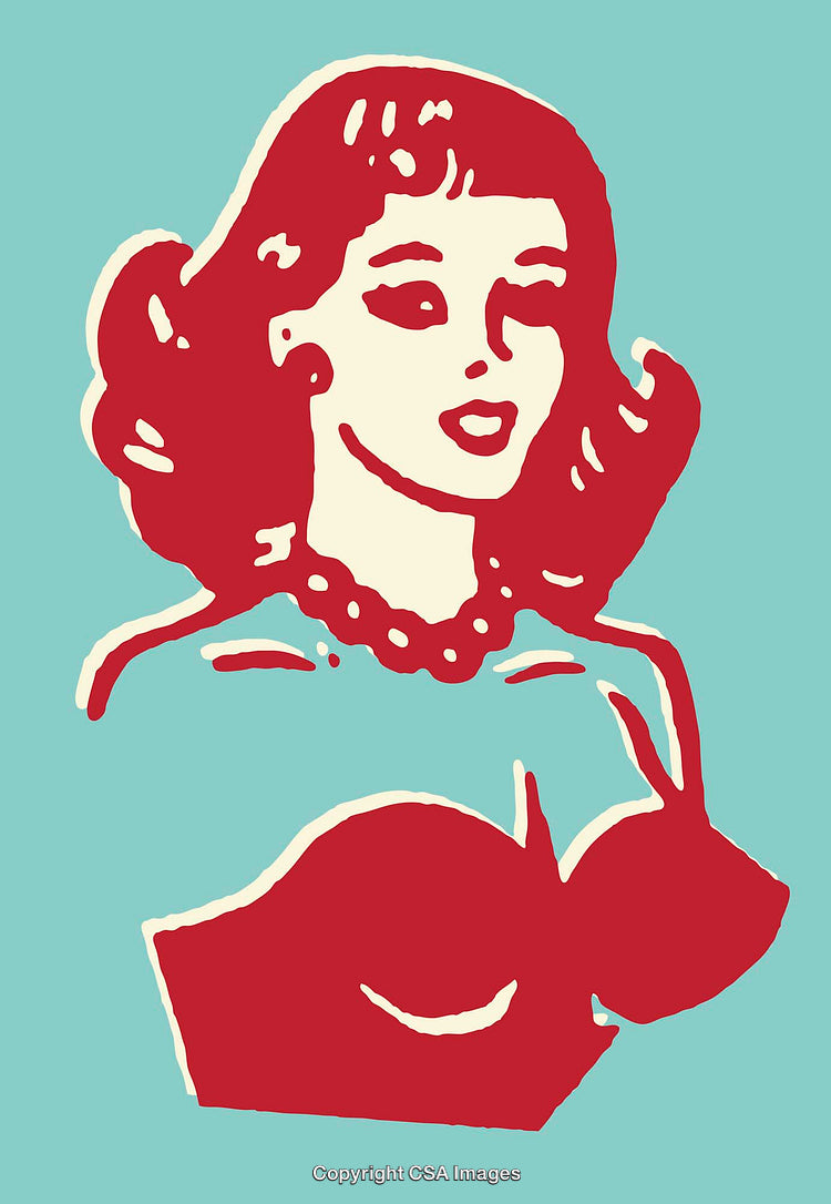 Retro Style Illustration of a Woman with Vintage Fashion Aesthetic
