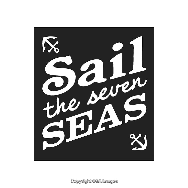 Sailing Inspiration Graphic with Nautical Motif and Motivational Typography